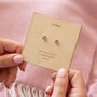 Sterling Silver Birthstone Earrings Characteristic Card, thumbnail 1 of 12