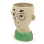Ceramic Doodle Men's Face With Glasses Vase, thumbnail 2 of 4