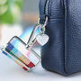 Personalised Navy Crossbody Bag With Patterned Strap, thumbnail 5 of 8