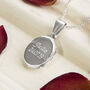 Sterling Silver Decorative Oval Locket, thumbnail 5 of 7