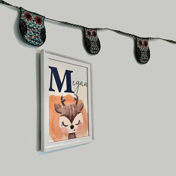 Personalised Deer Name Nursery Print, 3 of 3