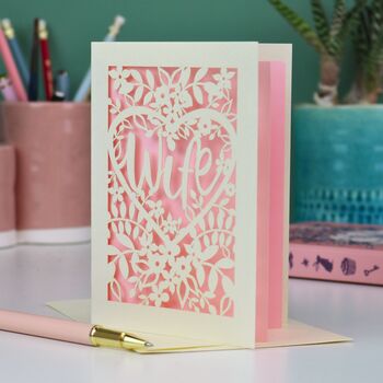 Papercut Wife Card, 5 of 6