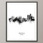 Brussels Skyline Portrait Print And Box Canvas, thumbnail 4 of 5