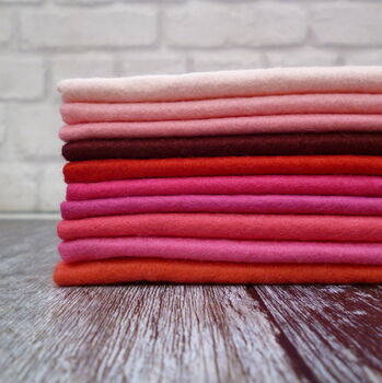 Pinks Felt Craft Pack 12' Squares Of Wool Blend Felt, 2 of 2