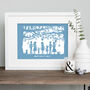 Personalised Family Print Or Papercut In Mount, thumbnail 9 of 12