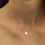 Simple Solid Gold Disc Necklace, thumbnail 5 of 8