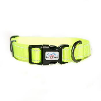 Neon Reflective Dog Collar And Rope Lead Set, 4 of 8