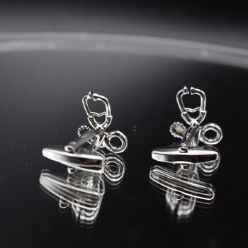 Stethoscope Cufflinks 316 L Stainless Steel Gift For Doctors And Medical Students, 2 of 5
