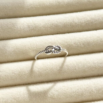 Sterling Silver Infinity Knot Ring, 4 of 7