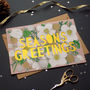Metallic Floral Papercut Christmas Card Five Pack, thumbnail 5 of 6