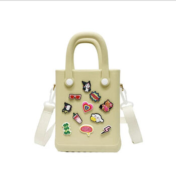 Small Croc Style Bogg Bag, Eight Charms Included, 7 of 8