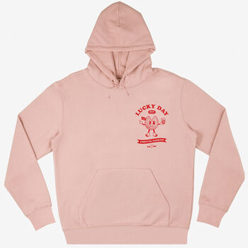 Lucky Day Fortune Cookies Unisex Peach Hoodie, 5 of 8