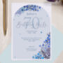 Personalised A6 Blue Garden Flowers Birthday Invitation, thumbnail 3 of 3