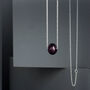Sterling Silver Glass Sphere Necklace, thumbnail 5 of 8