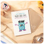 Greatest Creation Cute Funny Happy Anniversary Card Monster For Mum And Dad From Son Daughter, thumbnail 3 of 4