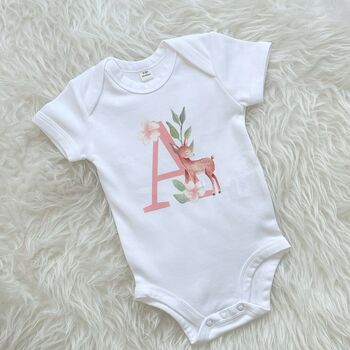 Woodland Animal Personalised Babygrow, 2 of 3