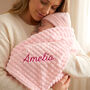 Personalised Pink Embossed Baby Blanket, thumbnail 1 of 12