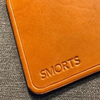 Personalised Leather Mouse Mat, Tan, 8 of 12