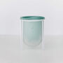 Flo, Self Watering Plant Pot In Sea Green + Mist, thumbnail 1 of 6