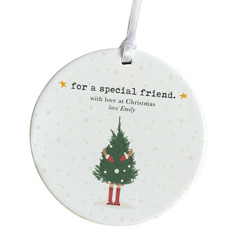 Christmas Ceramic Ornament For A Special Friend, 2 of 6