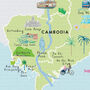 Map Of Vietnam, Cambodia And Laos Art Print, thumbnail 7 of 7