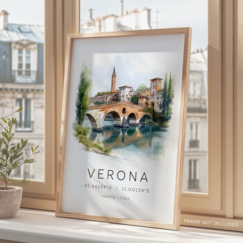 Verona City Travel Print, 4 of 7