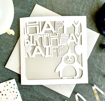 Personalised Penguin Birthday Card, 2 of 4