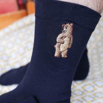 Personalised Bear Socks Gift For Mum And Dad, 4 of 4