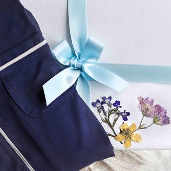 Soft Bamboo Long Grey Winter Pyjamas Floral Gift Box, 6 of 8