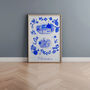 Scenes Of Florence, Italy Blue Tile Inspired Travel Print, thumbnail 2 of 12