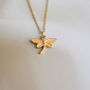 Gold Dragonfly Necklace With Birthstone, thumbnail 9 of 10
