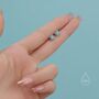 Opal Or Moonstone Cat Stud Earrings Sterling Silver, thumbnail 7 of 12