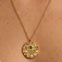 Gold Or Silver Evil Eye Textured Coin Necklace, thumbnail 1 of 8