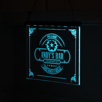 Personalised LED Hanging Bar Sign, 2 of 12