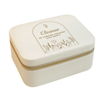 Personalised Floral Arch Travel Jewellery Box Gift For Her, 6 of 6