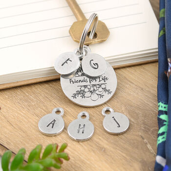 Friendship Gift Friends For Life Floral Keyring, 4 of 5