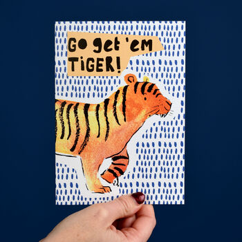 Go Get 'Em Tiger Good Luck Card, 4 of 4