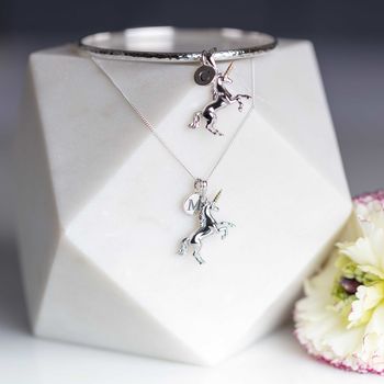 Personalised Solid Silver Unicorn Necklace, 4 of 5