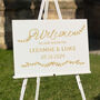 Personalised Wedding Landscape Welcome Sign, thumbnail 2 of 3