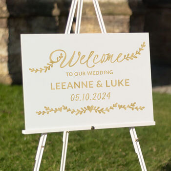 Personalised Wedding Landscape Welcome Sign, 2 of 3