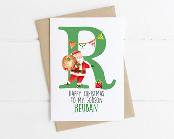 Personalised Santa Christmas Card, 3 of 4