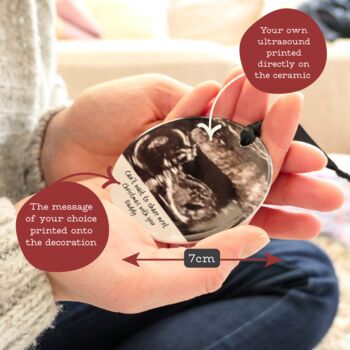 Personalised Baby Ultrasound Christmas Decoration, 2 of 4