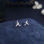 Cute Hummingbird Stud Earrings In Sterling Silver, thumbnail 4 of 11