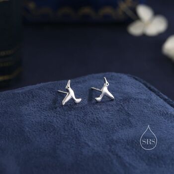Cute Hummingbird Stud Earrings In Sterling Silver, 4 of 11