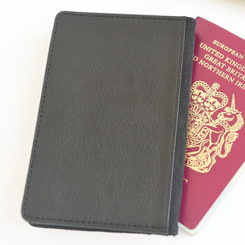 Black Marble Personalised Passport Cover, 2 of 3