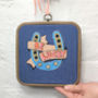 Embroidered Lucky Horseshoe Hoop Sign, thumbnail 1 of 5