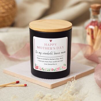 Mothers Day Personalised Candle Gift For Step Mum, Bonus Mum, 6 of 10