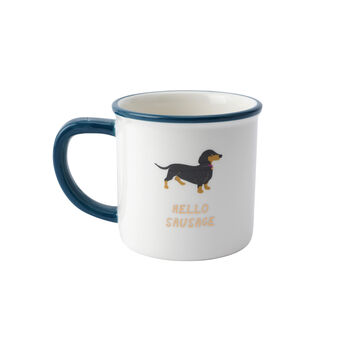 Top Dog 'Hello Sausage' Ceramic Mug In Gift Box, 2 of 4