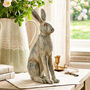 Washed Grey Sitting Hare Ornament, thumbnail 1 of 4