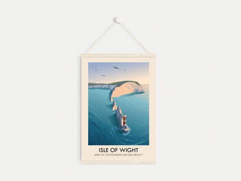 Isle Of Wight Aonb Travel Poster Art Print, 6 of 8